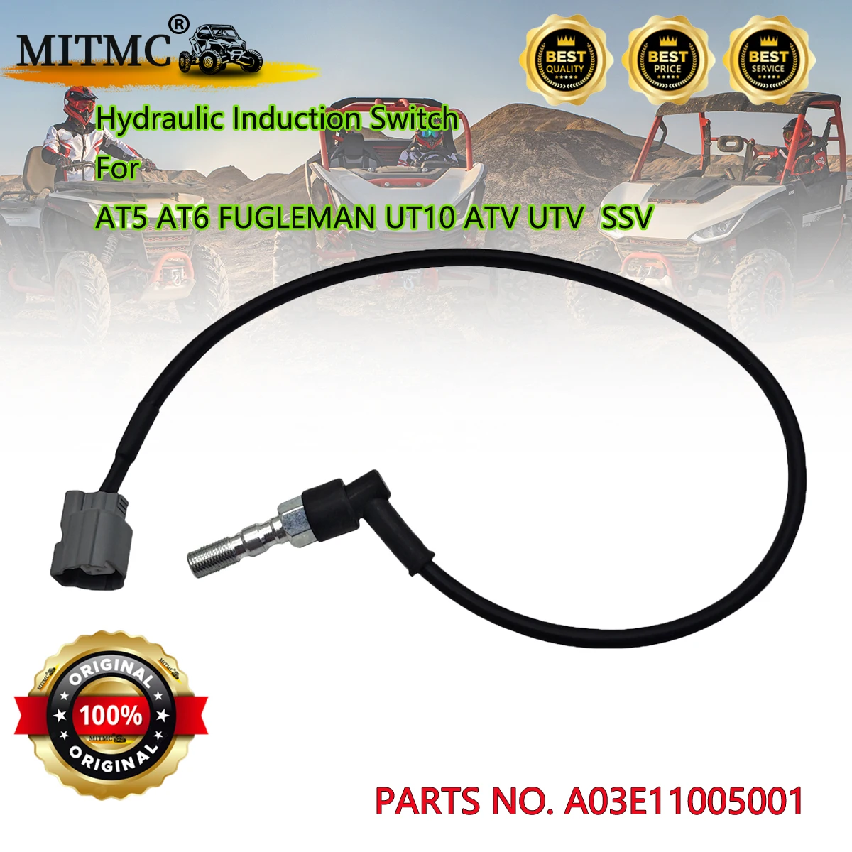 

Гидравлический индукционный датчик тормоза для SGW AT5 AT6 FUGLEMAN UT10 ATV UTV SSV, запчасти для тормозной системы A03E11005001