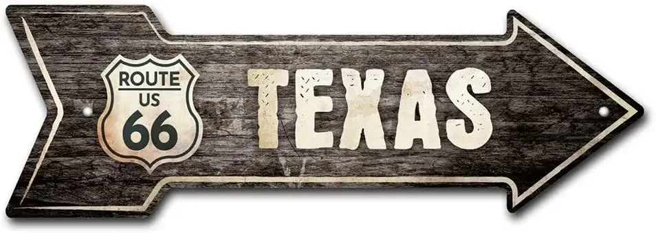 

Texas 66 Arrow Sign 18" Wide