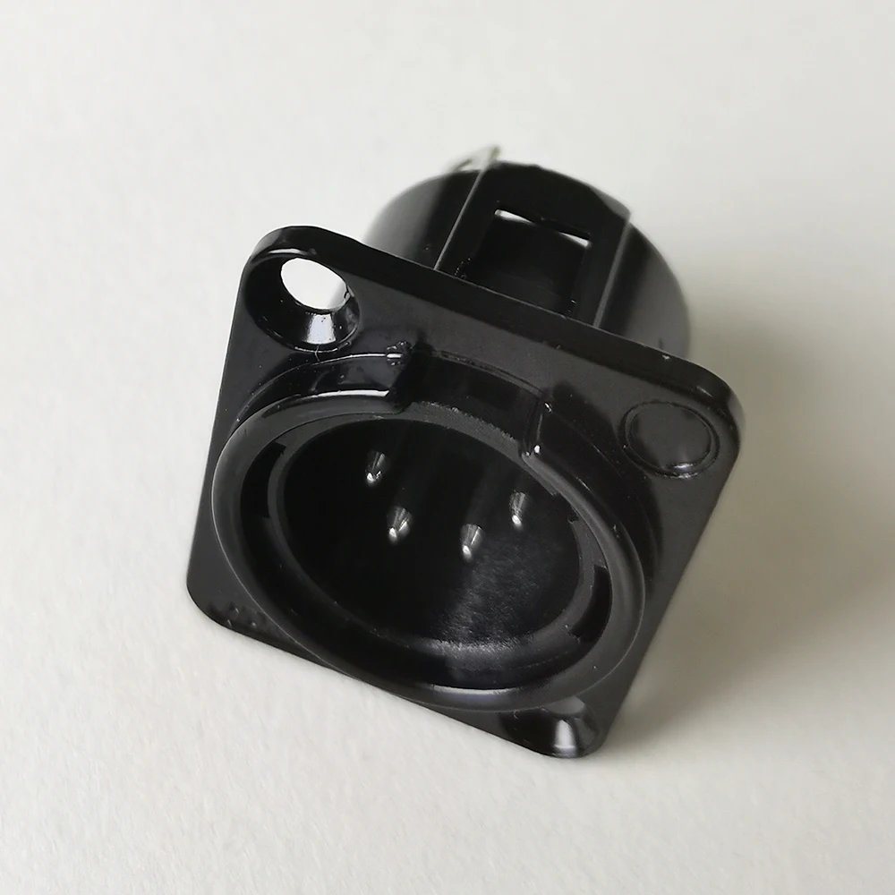 XLR 3-Pin 4-Pin 5-Pin Stecker Buchse Panelanschluss Audio-Mikrofon-Verbinder Schwarz Silber Vergoldet Kupferkontakt XLR Metallsockel – Detail 13