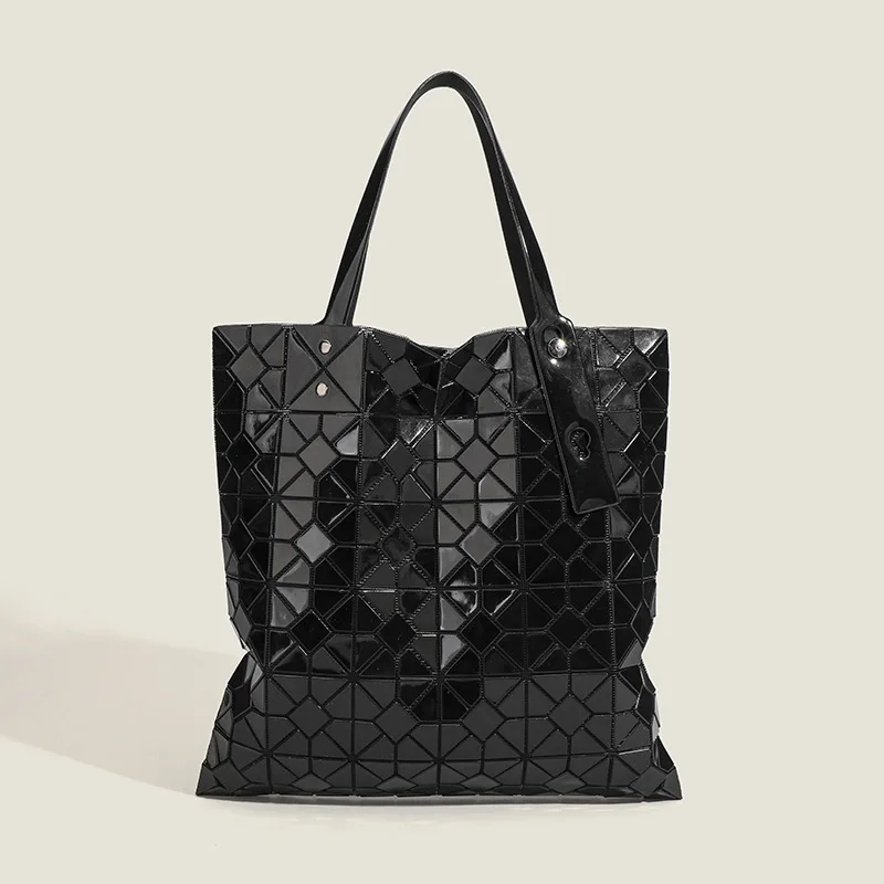 2024 New Women Geometric Handbag Shoulder Folded Totes Bags Large Capacity Geometry Bag Female Bolsa Luxury Leather Brand Bolsa