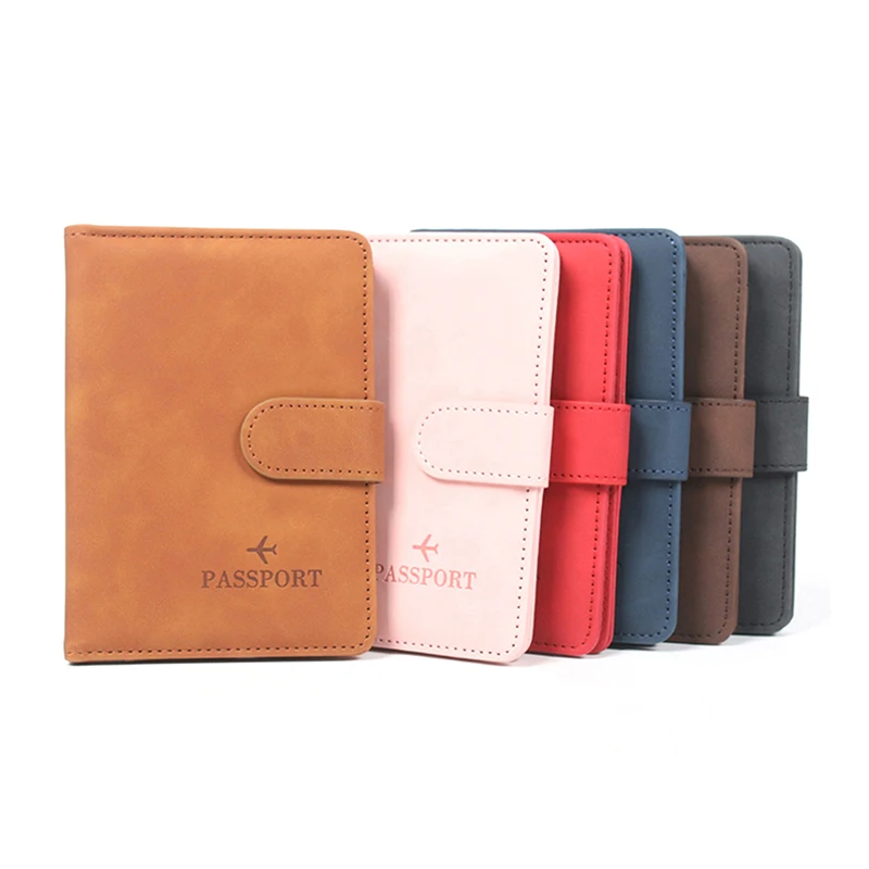 Women Men RFID Passport Cover Business ID Bank Card Passport Covers PU Leather Passport Holder Case Travel Accessories