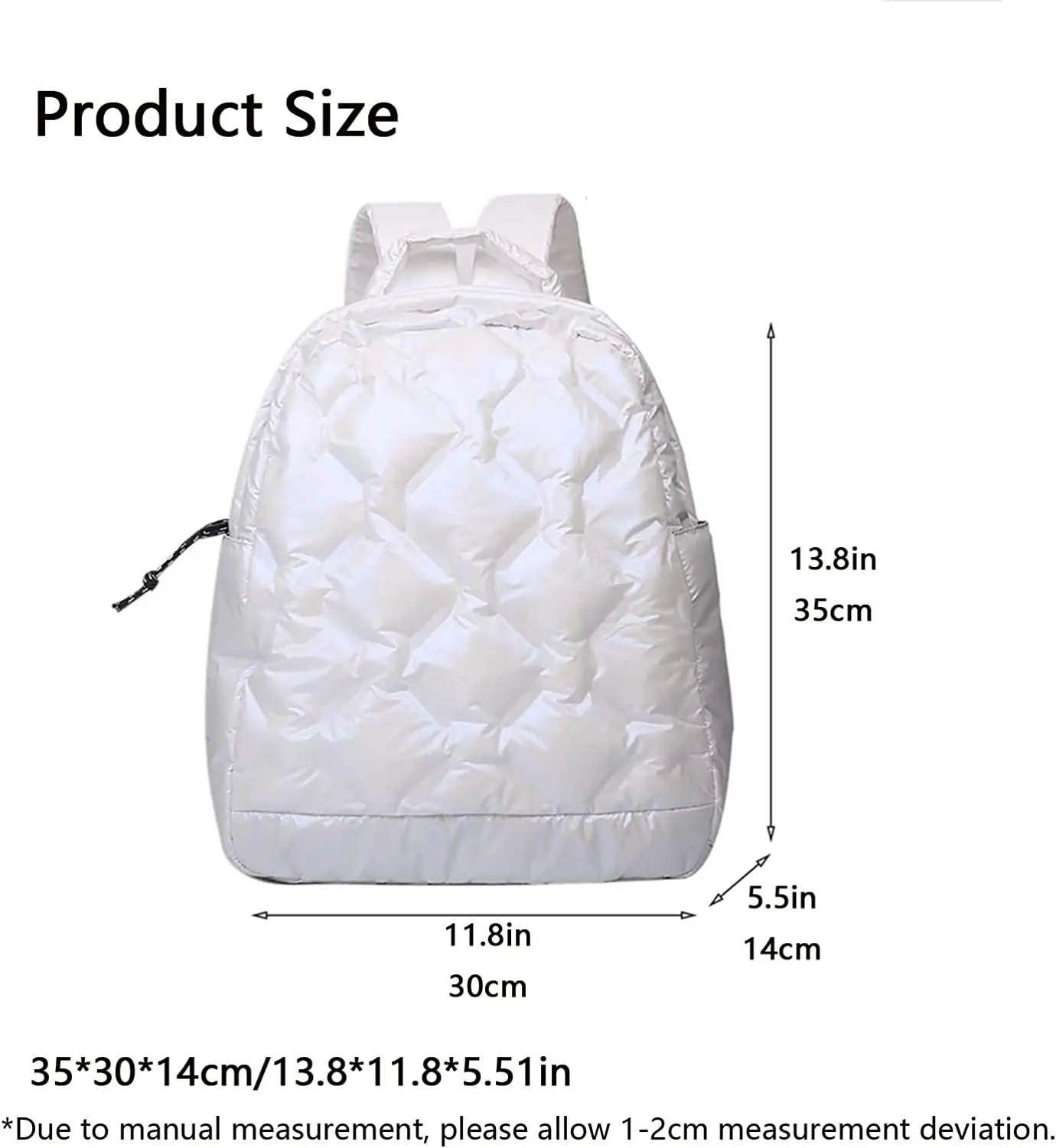 Mochila personalizada de algodón para invierno, bolso escolar de gran capacidad, personalizable con tu nombre, Unisex, 35x30x14cm