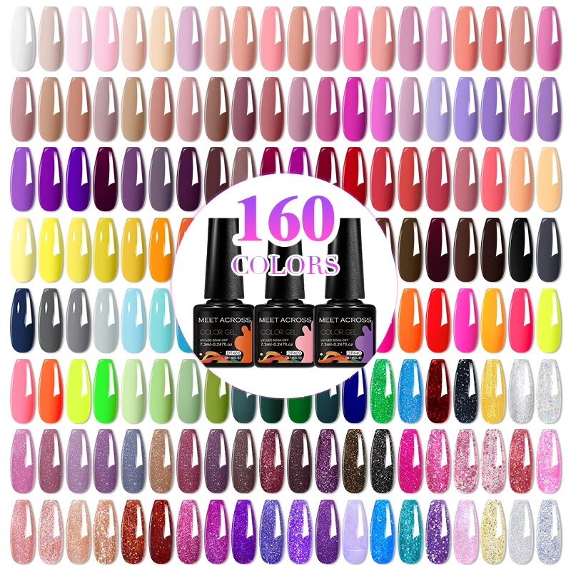 

12pcs Gel Nail Polish Set For All Season 7.3ml Pink Blue Nails Semi Permanent UV Gel Varnish Manicure Kit Soak Off Nail Supplies