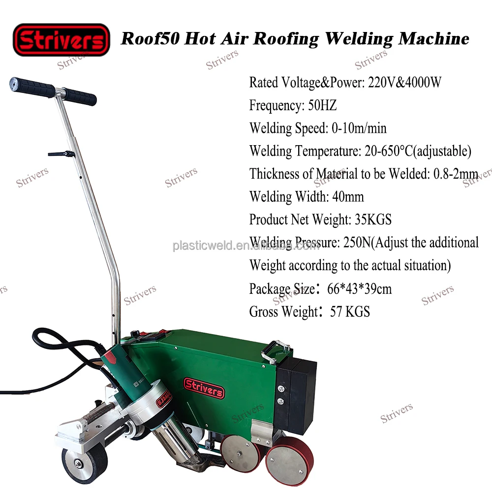 Automatic Plastic Welder TPO PVC Welder Roofing Waterproofing Welding Machine with Heat Gun
