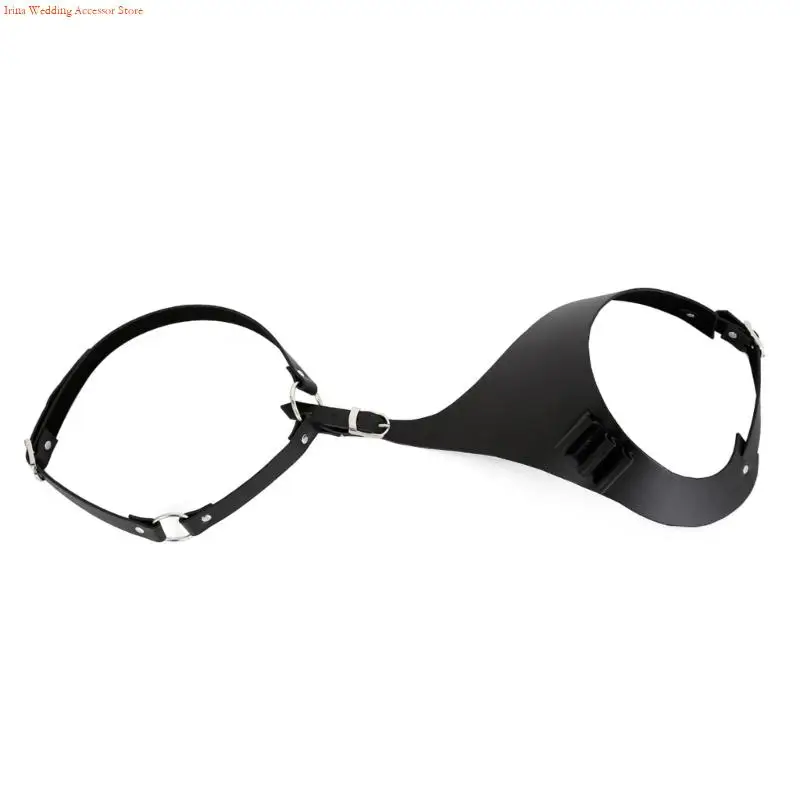 G92D Pettorina pettorale in pelle PU stile rocker unisex con cinture regolabili per abbigliamento da club e feste a tema