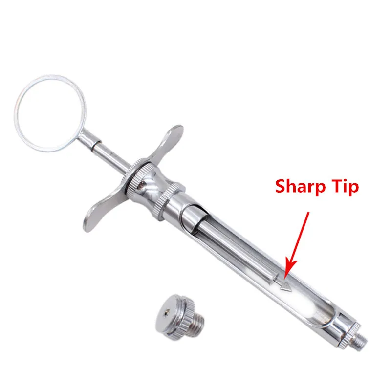 1pcs Dental Stainless Steel Syringe Anesthesia Aspirating Syringe Dentist Injector Tool Dentistry Surgical Instrument Tools