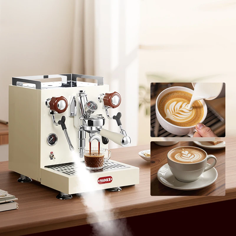 ماكينة صنع الاسبريسو بغلاية مزدوجة احترافية مقاس 58 مم - MANDIKE MC-6 شبه أوتوماتيكية للمقاهي والمنزل #4