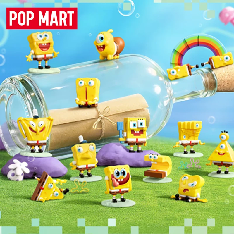 POP MART Spongebob That Doesn't Make Sense Series Blind Box Guess Bag Desktop Decoration Blind Bag Toys Anime Figure Cute Model