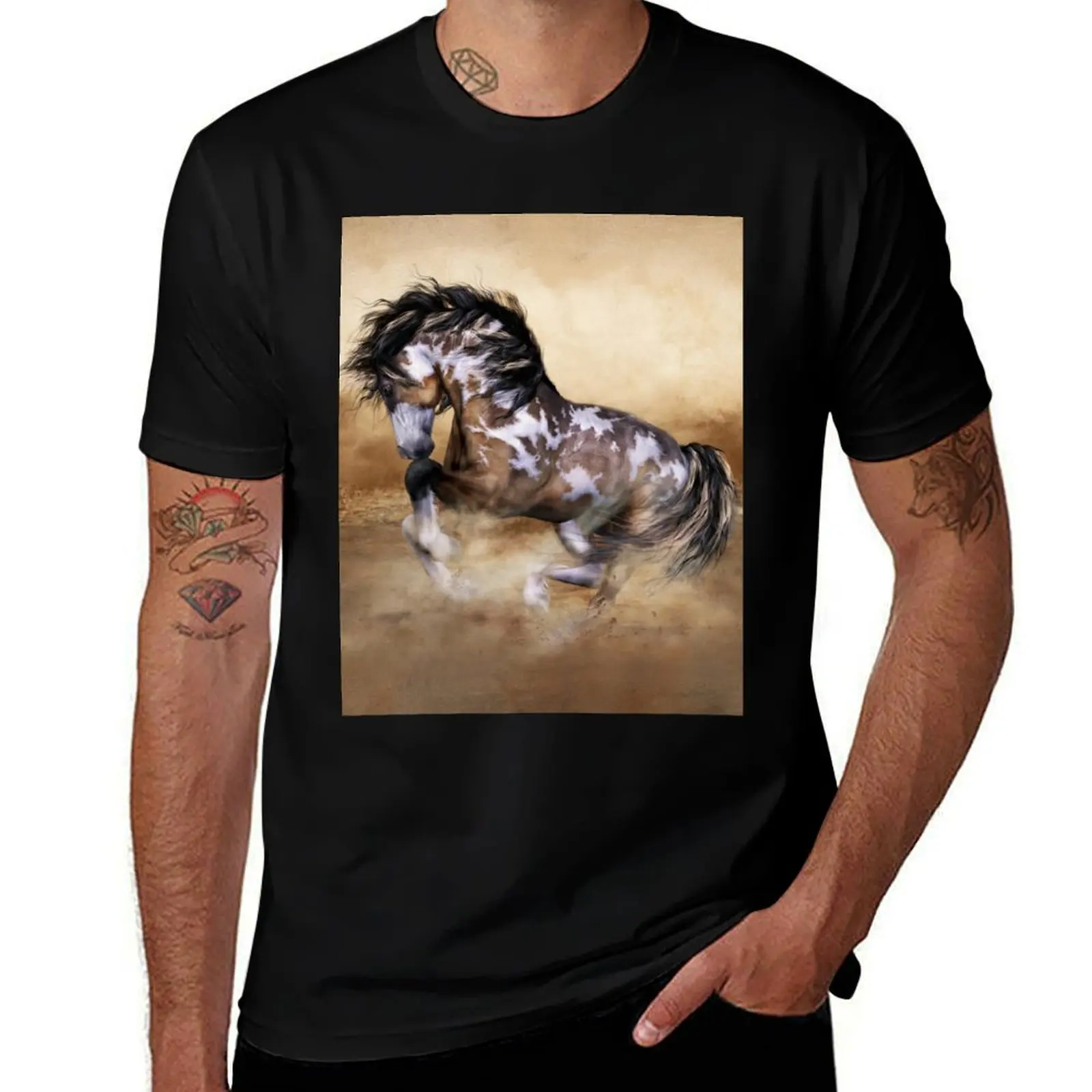 

The Wild,The Free Painted Horse T-Shirt Personalized t-shirt customs design your own plus sizes shirts men