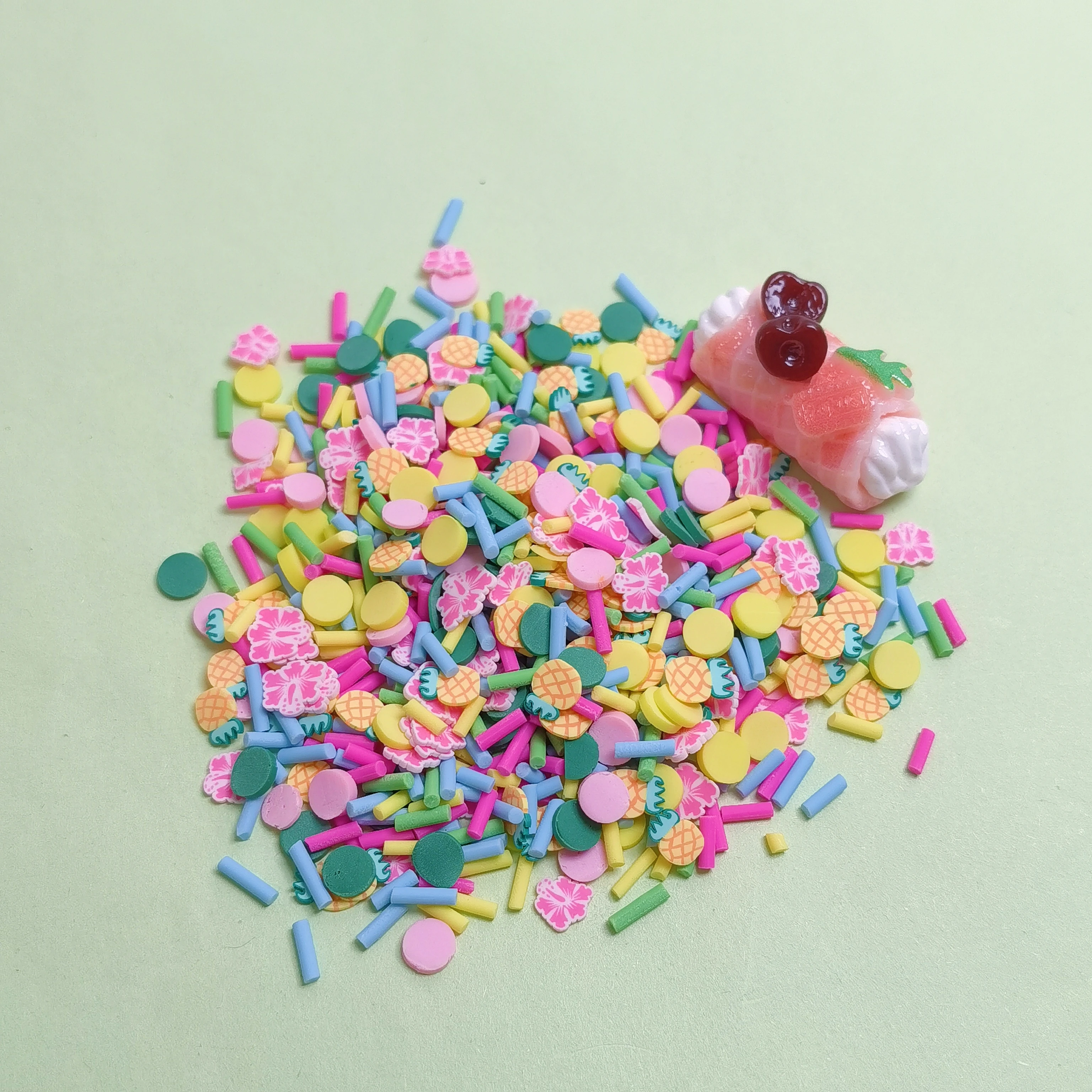 Soft Clay Slice Flowerp Pineapple Polymer Clay Colorful for DIY Crafts Tiny Plastic Klei Mud Particles Kawaii Miniatur Decor