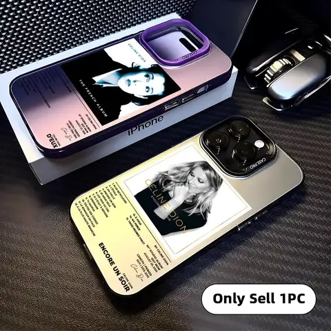 Singer C-Celine D-Dion Phone Case For iPhone 17 16 15 14 13 12 11 Pro Max Designer Matte Laser Aurora Funda Phone Case