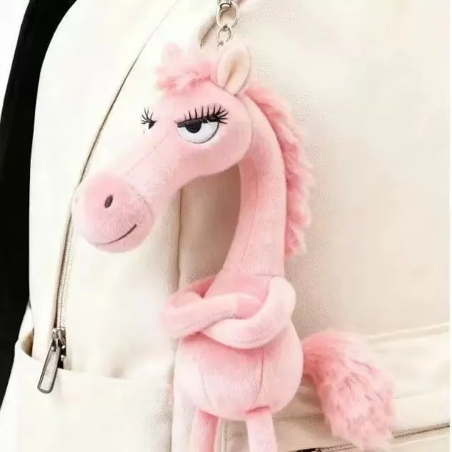 LLavero de Pony de argancia de felpa para mujer, colgante de bolso, decoración, bonito llavero de coche de caballo de peluche, regalo de fiesta, llavero, accesorios