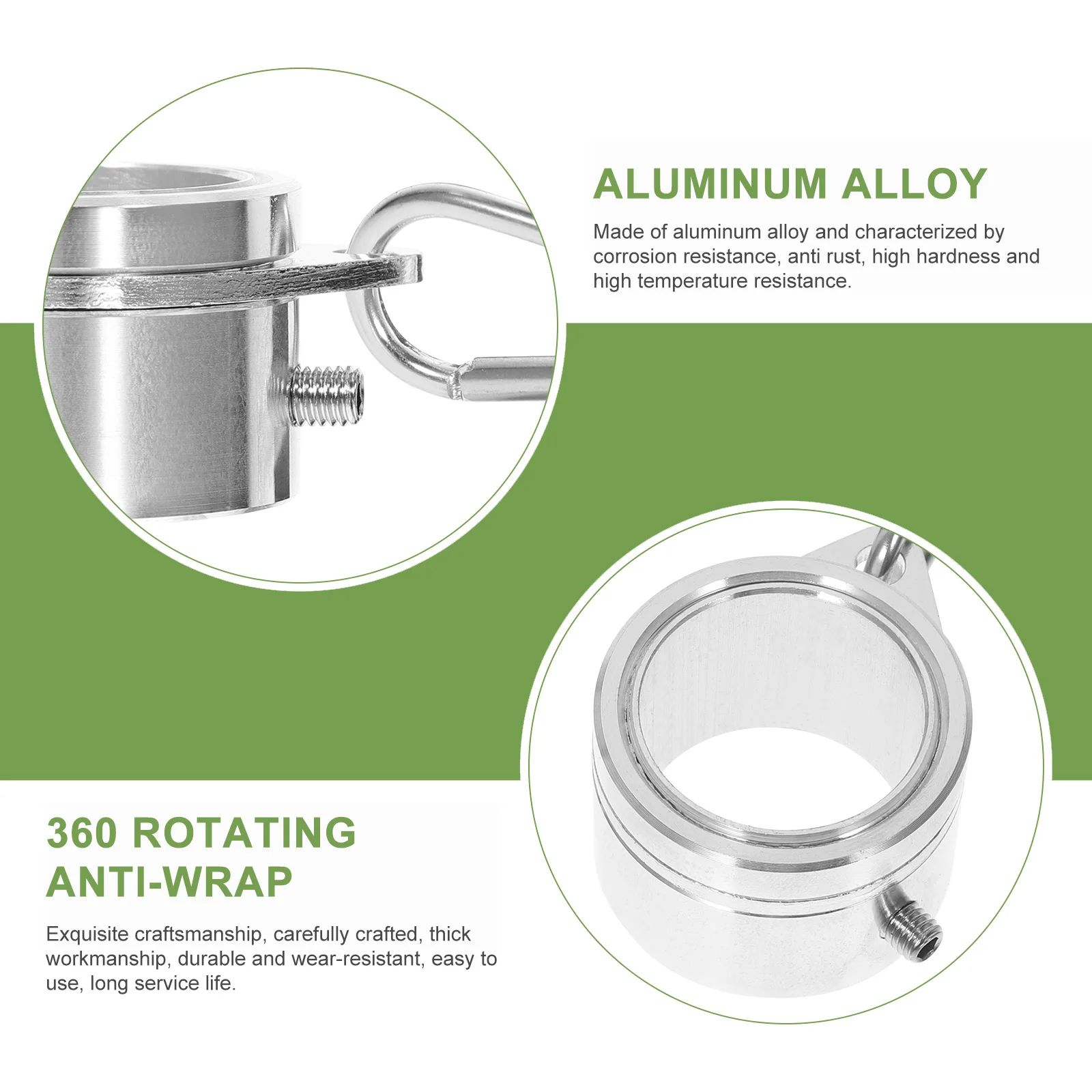 

1 Flagpole Accessories 1.26 Inch Aluminum Alloy Rotating Mounting Rings Durable Bracket Flagpole Hardware Smooth Boat Flag Clips
