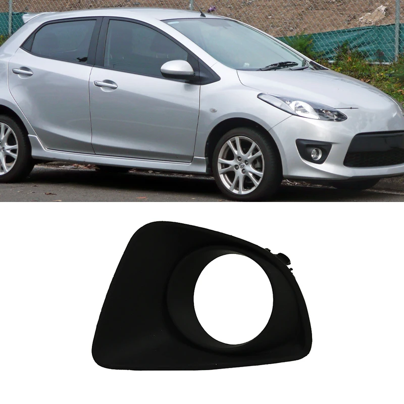 Car Foglight Foglamp Front Bumper Fog Light Cover Frame Bezel Hood For Mazda 2 Demio Hatchback 2007 2008 2009 2010