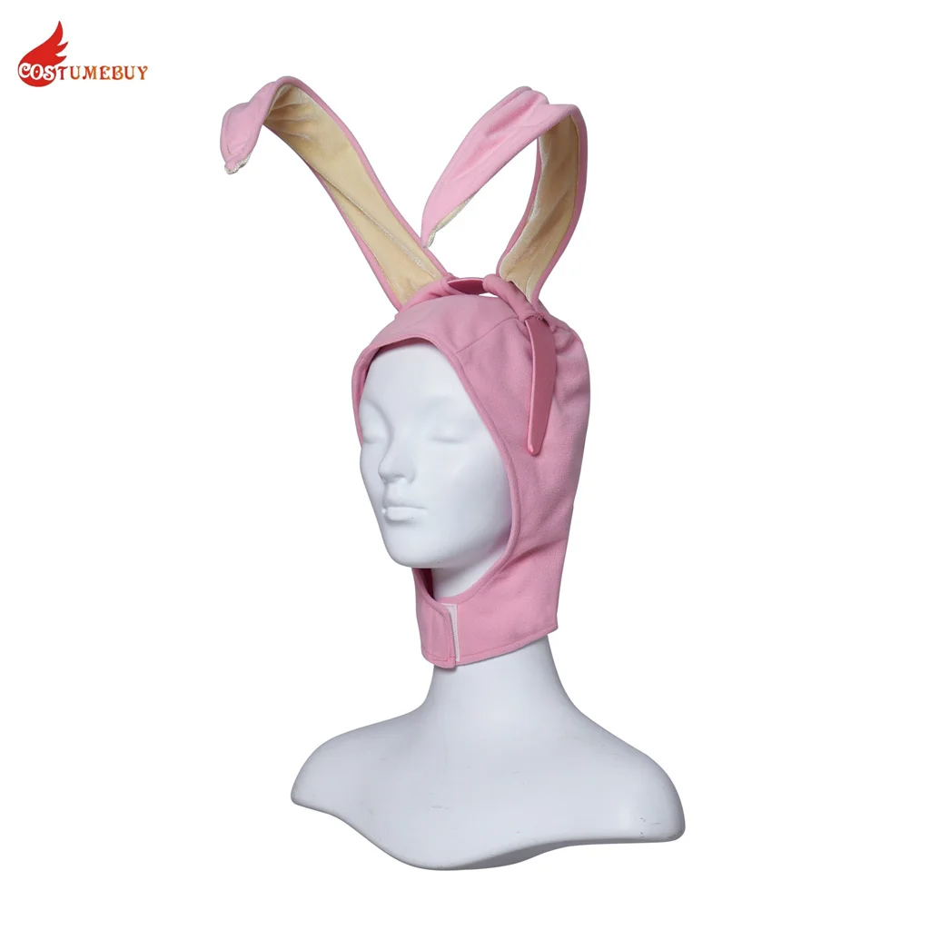 CostumeBuy Popee The Performer Cosplay Costume White and Red Striped Jumpsuit Popee Costume with Bunny Ear and Tail Outfits