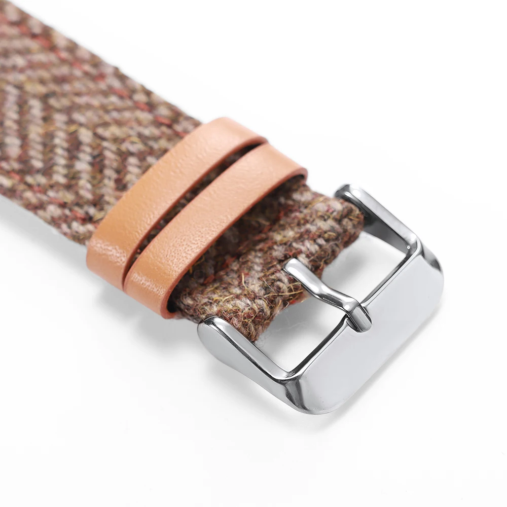 خمر جلد سويدي حزام (استيك) ساعة ل Seiko لهواوي ساعة GT2/3/4/5 الرياضة الإفراج السريع معصمه 18 مللي متر 20 مللي متر 22 مللي متر نسج سوار