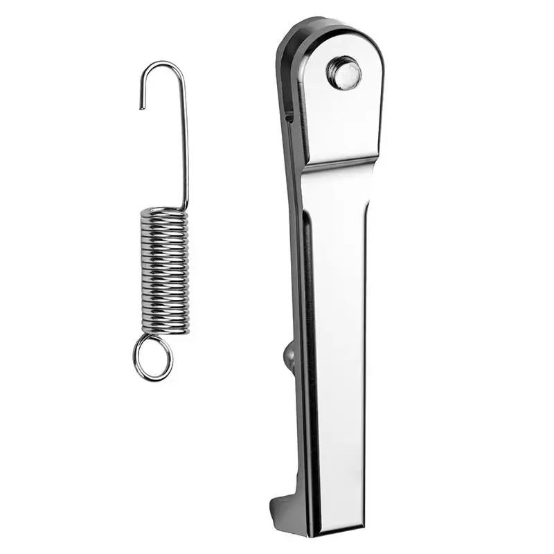 1 Set Kantenhalterung aus Aluminiumlegierung, verschleißfeste Motorrad-Seitenhalterung, kurze einseitige CNC-Fußstütze