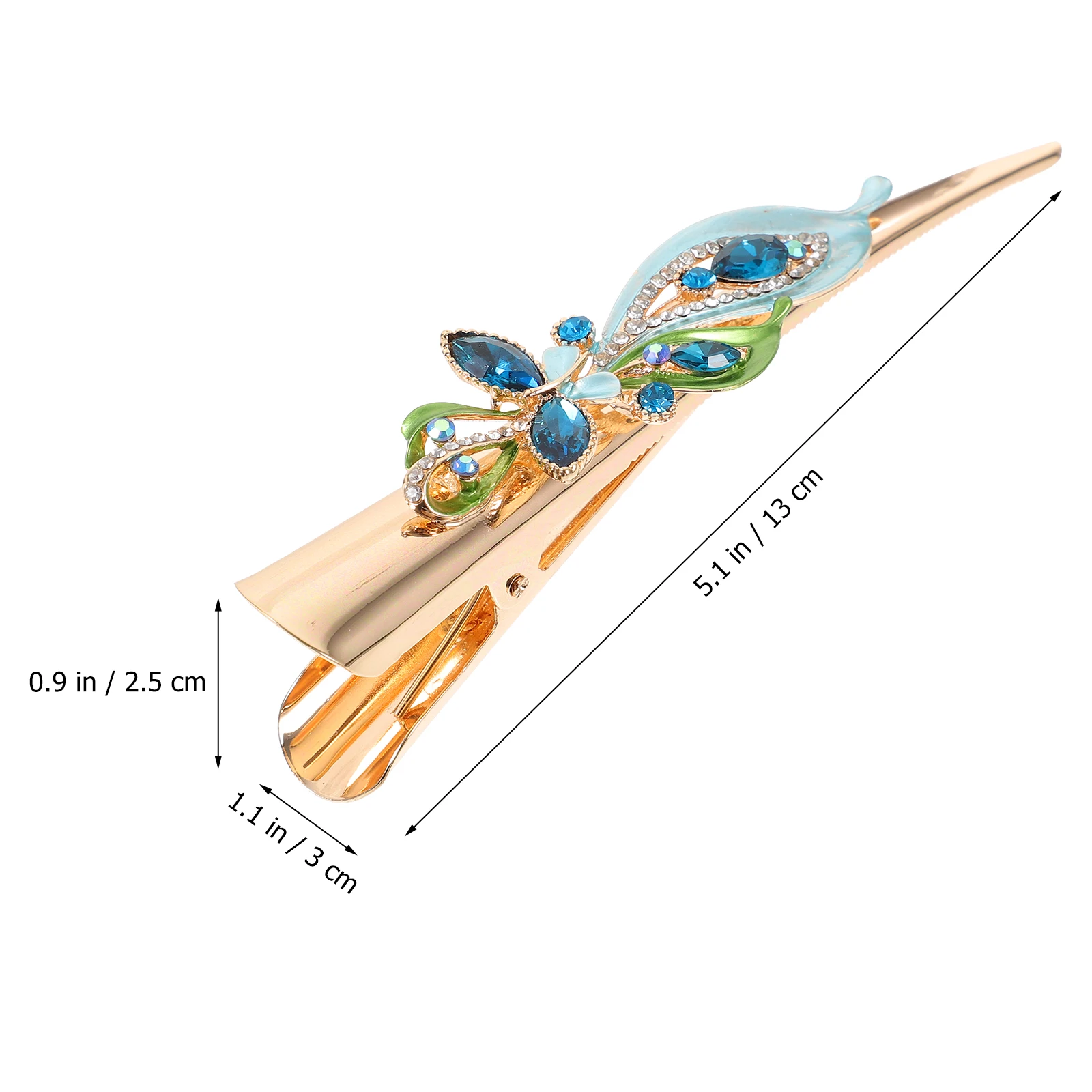 

Rhinestone Hair Clips Vintage Clip for Women Girls Red Metal Safe Comfortable Wedding Birthday Party Hair