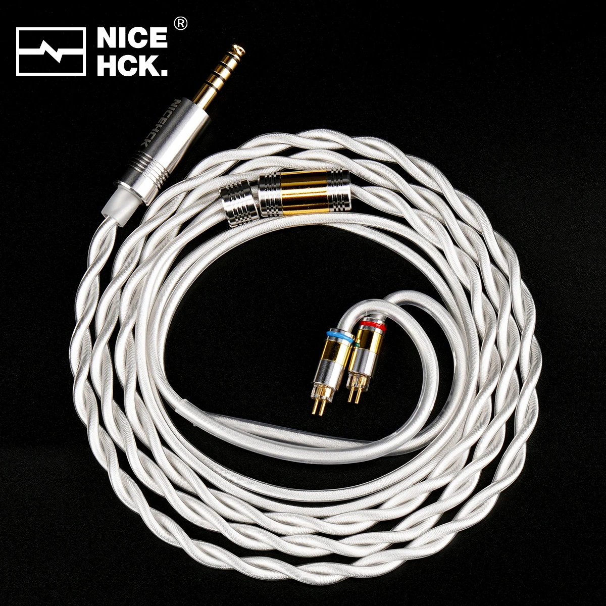 NiceHCK SnowCat 6N Cable de repuesto para auriculares Cable de actualización MMCX/0,78/QDC Pin para Starsea Snow edición Aria ZAX MT3 CRA Rinko Olina