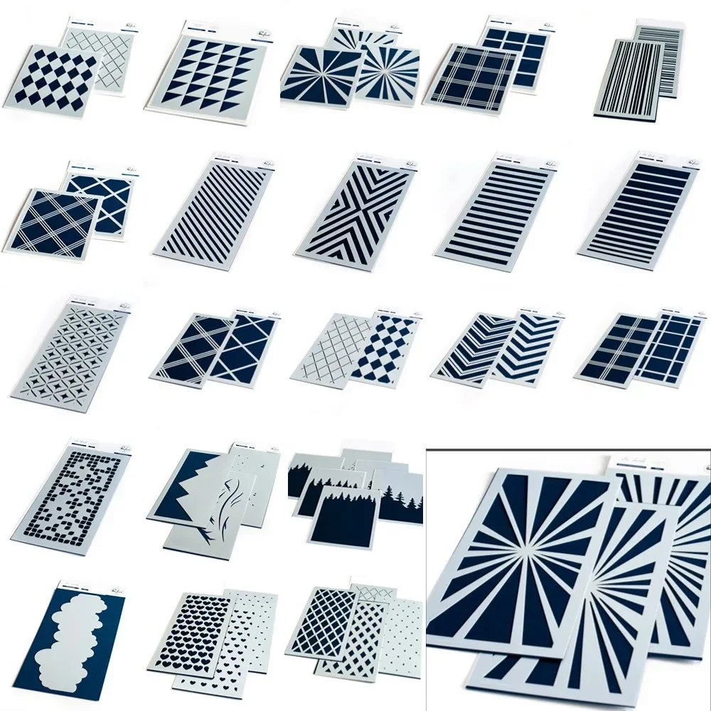 DIAGONAL STRIPE Stencils Pattern Graffiti Drawing Tool Spray Painting Template DIY Window Scrapbooking Decoration