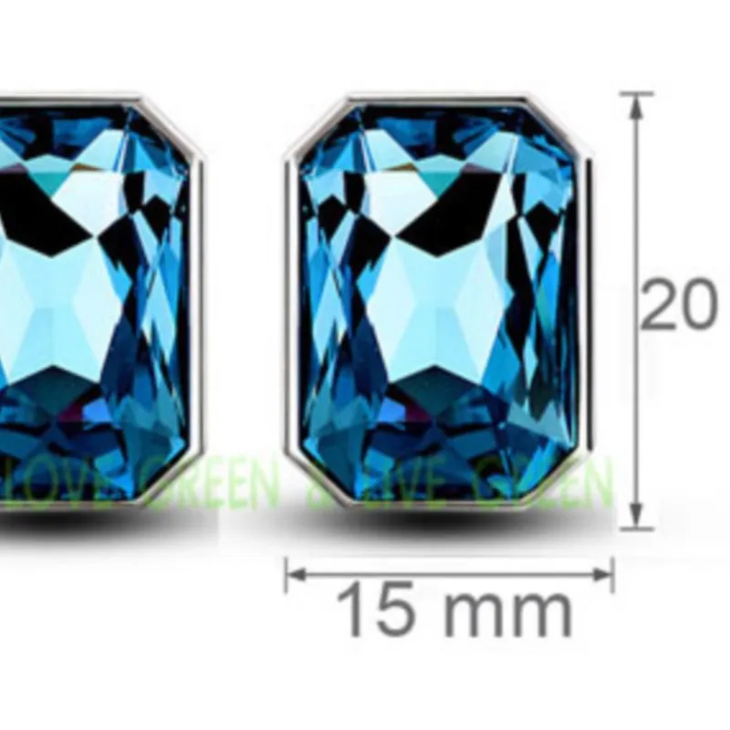 shine Crystal square stud Earrings Fashion Jewelry dropshipping new charm design accessories women gifts classic sweet brithday