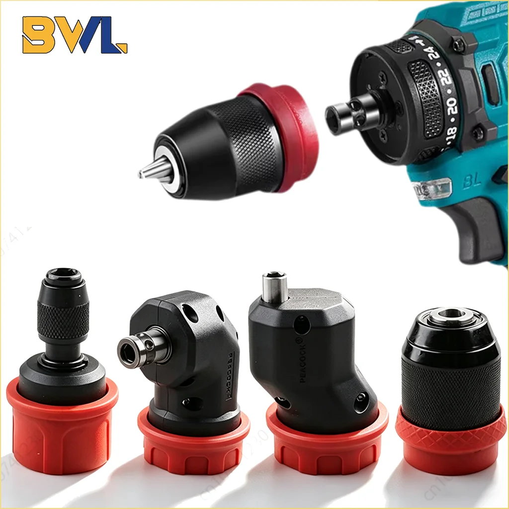 Adaptador de Mandril de Liberação Rápida para Furadeira Elétrica Recarregável Sem Escovas com Haste de 6,35mm - Peça de Conversão