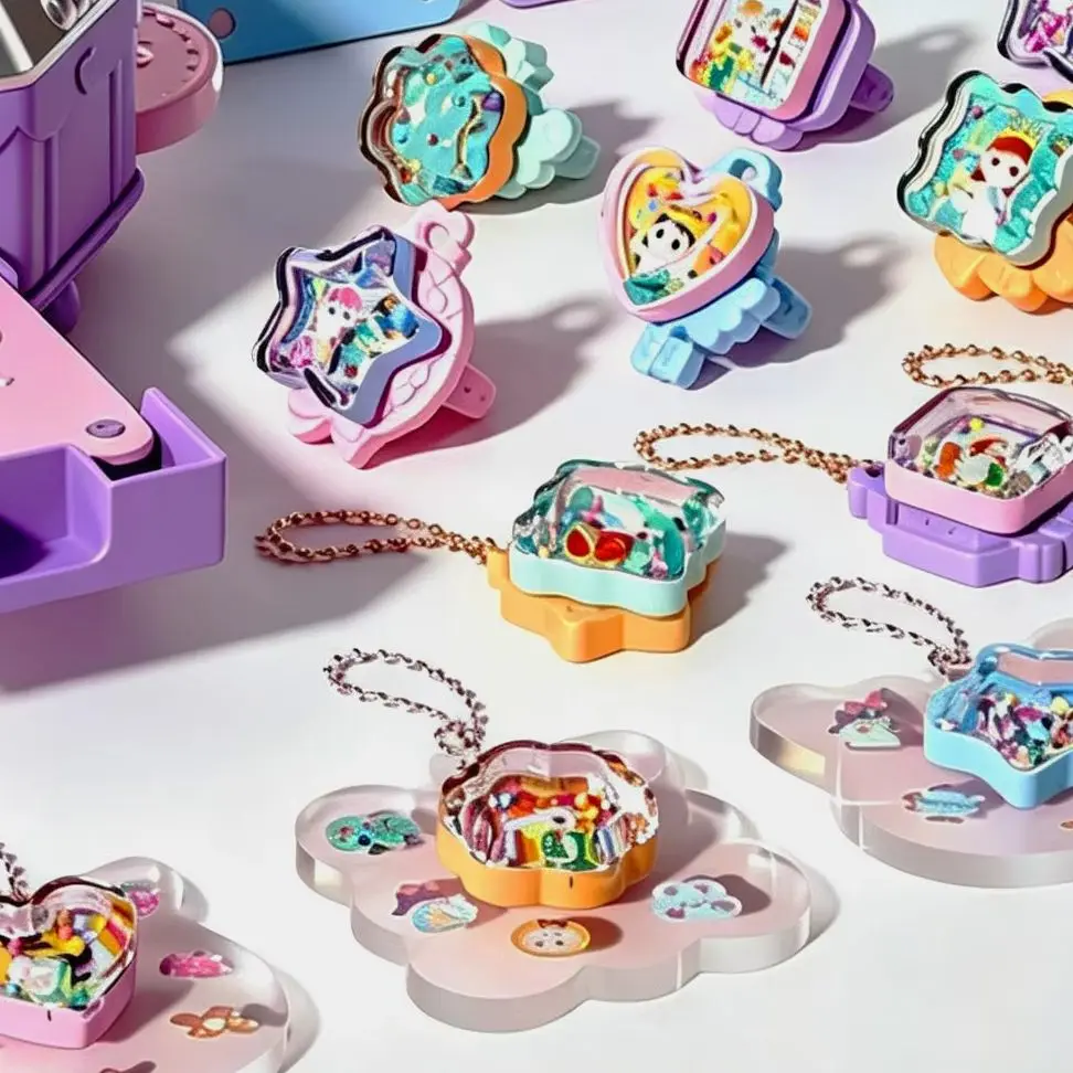 DIY Jewelry Making Kit 3D Magic DIY Bracelet Jewel Rings Keychain Handmade Beads Craft Box Set Girls Princess Box Birthday Gifts