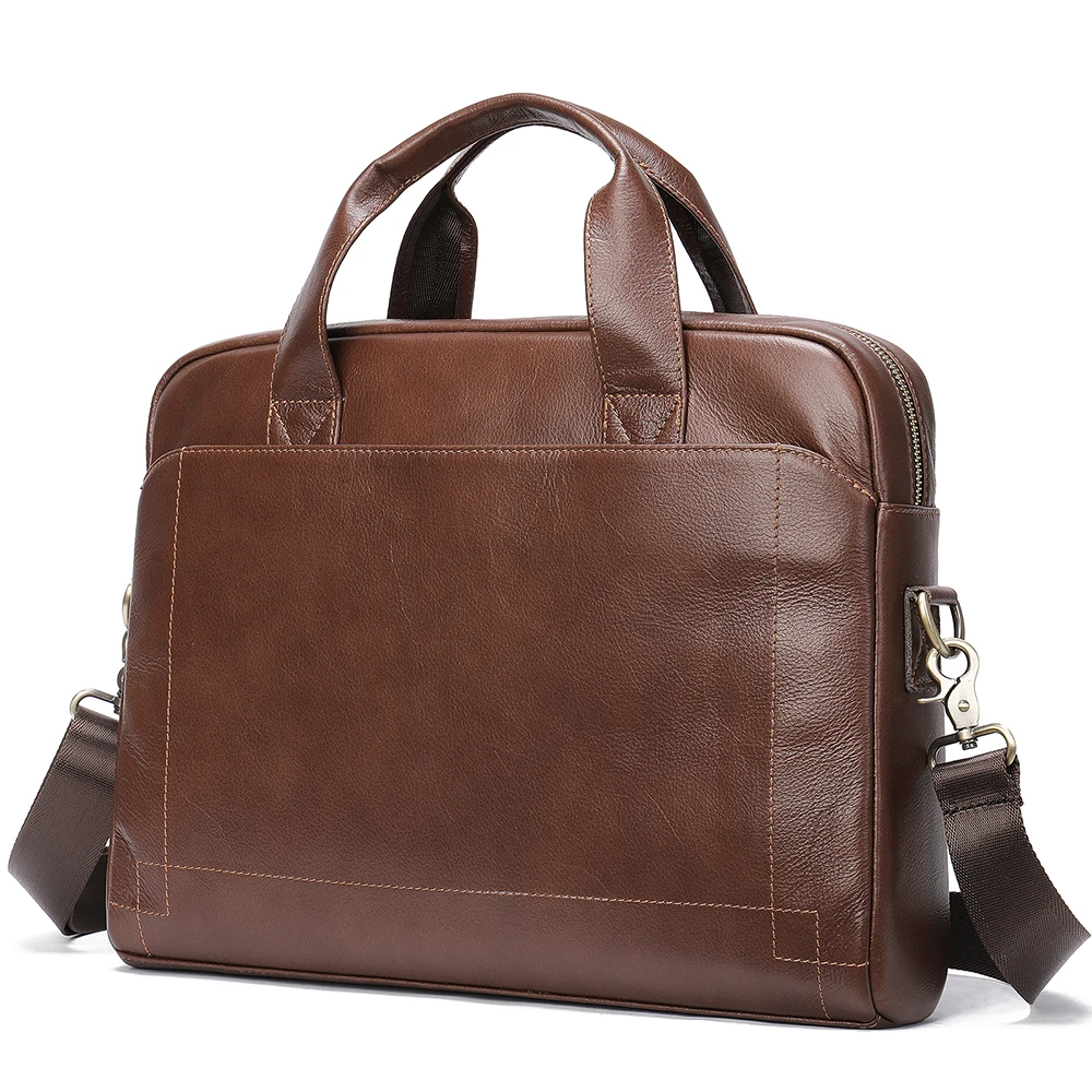 Men's Genuine Leather Laptop Bag Men's Briefcase Office Bags For Men Natural Leather Briefcase Porte-Documents Bags  5006