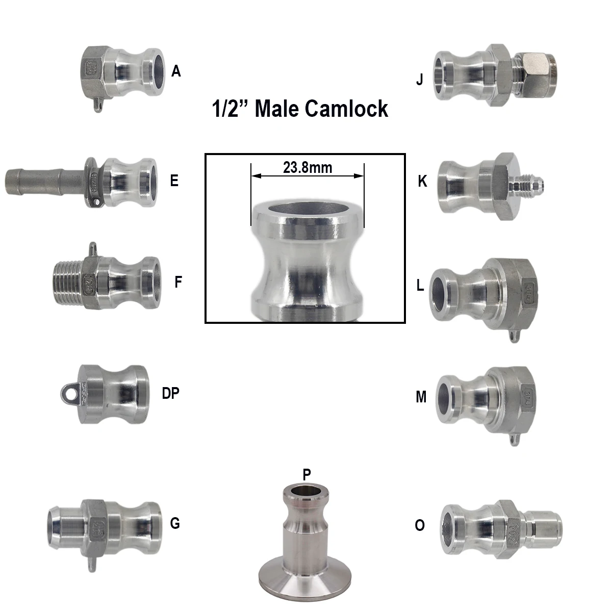 Camlock Quick Disconnects 1/2\