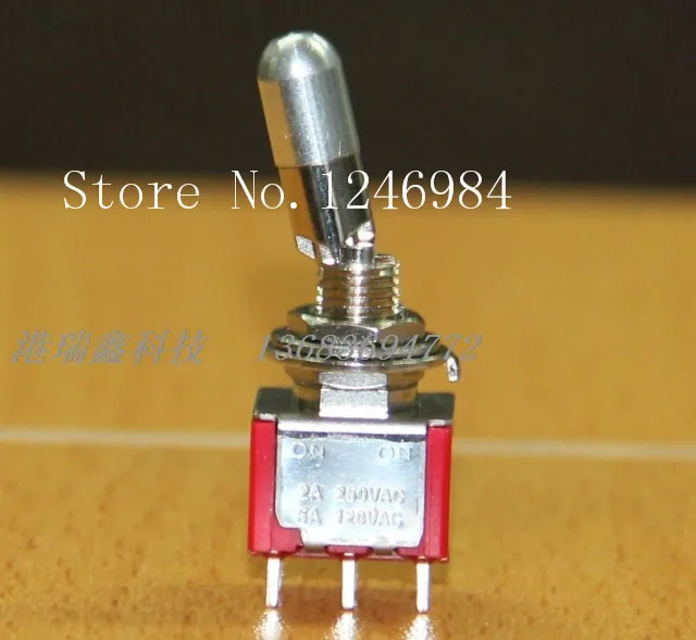 [SA]T8011-LK lockable six foot two tranches M6.35 dual anti-error latch neck small toggle switch Deli Wei Q11--50pcs/lot