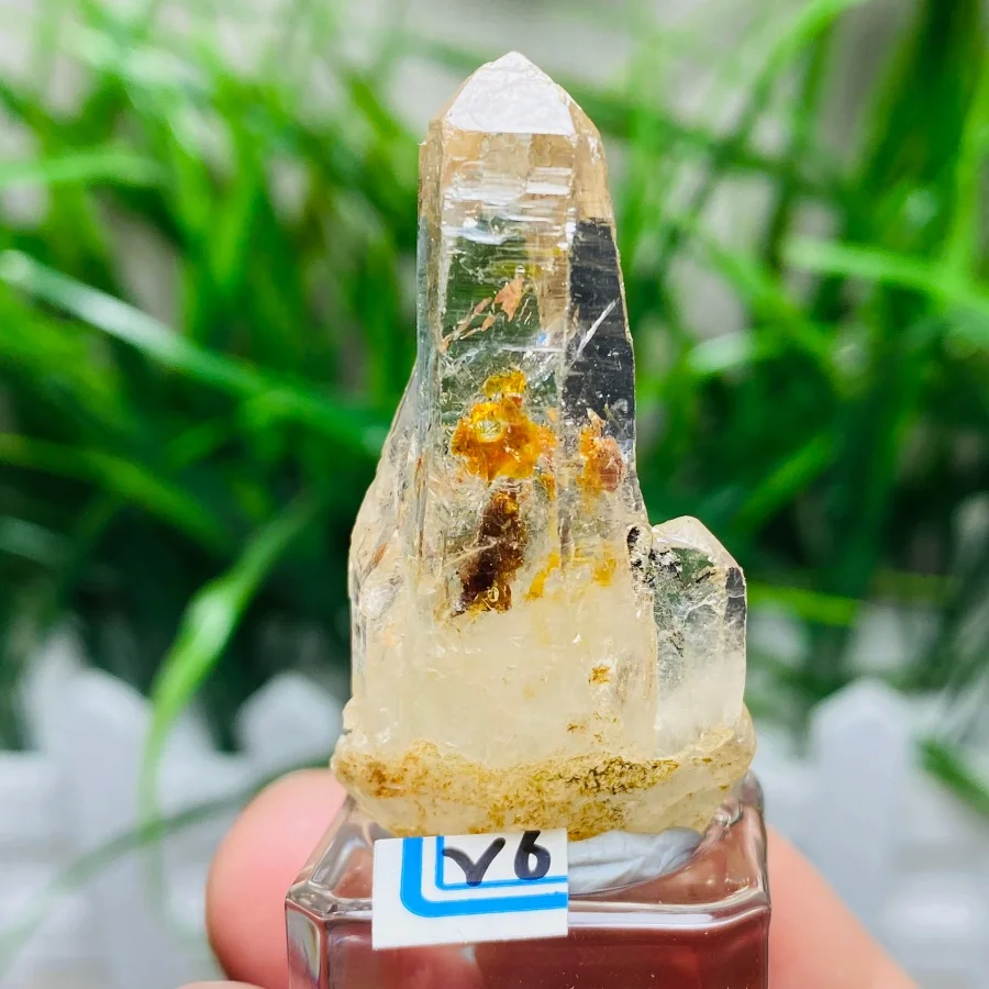 

Natural Madagascar Red Clay Skeleton Crystal Mineral Specimen Energy Healing Stone Home Decor Gift Fluorescent Effect