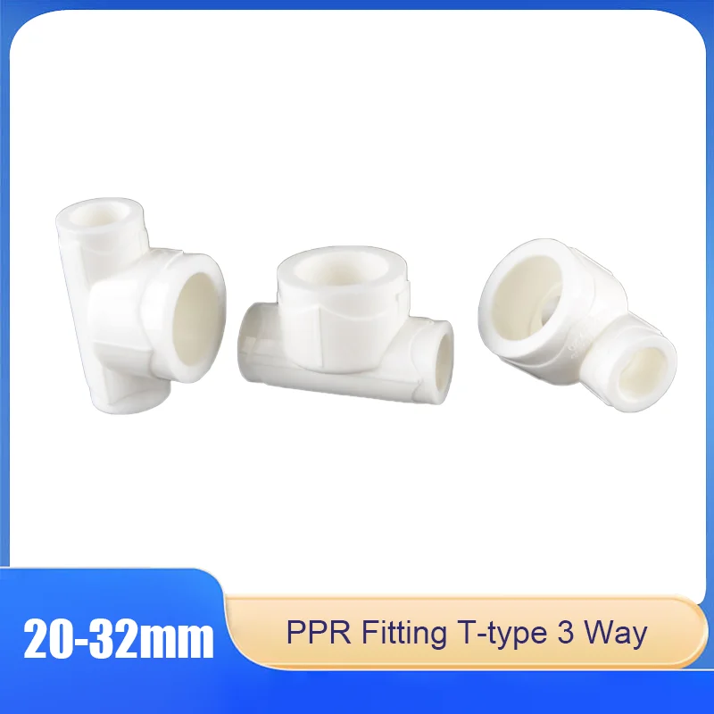 

1PCS PPR Fitting Reducing T-type 3 Way Fitting Connector Hot Melt Pipe Water Pipe Connectort Union Connector