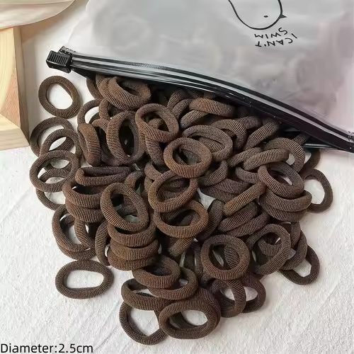 50pcs Black Elastic Hair Band Leagues Ties Colets Scrunchies Springs Gum Accessory For Girl Women No Damage Pigtails Holder Set - Image 39