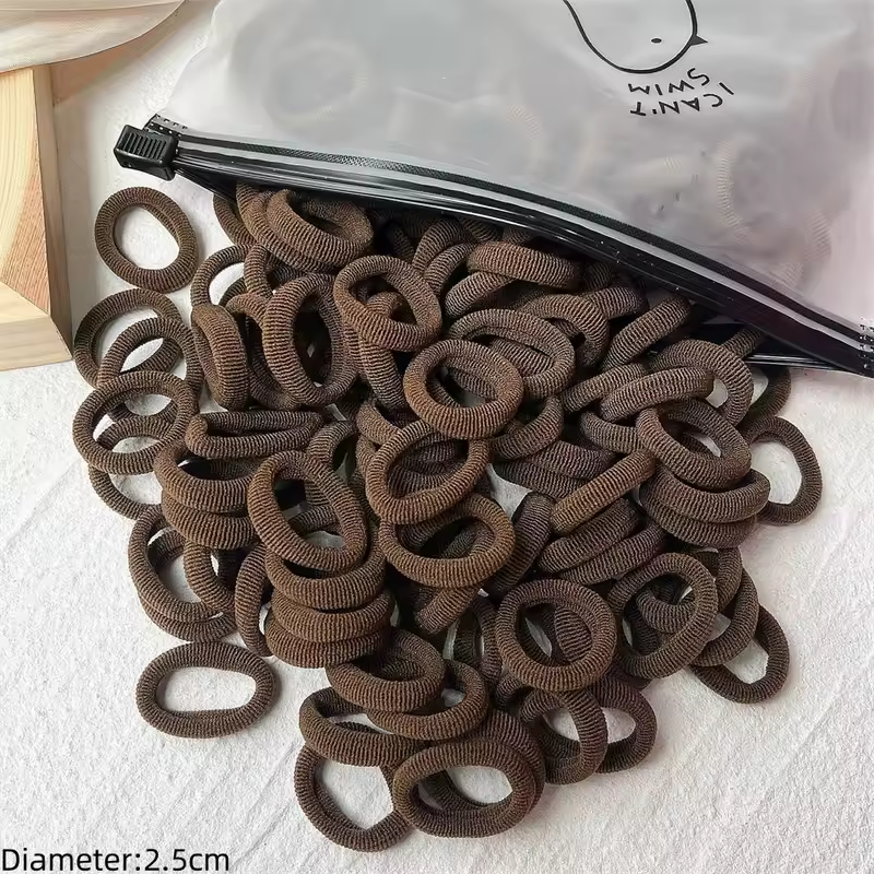 50pcs Black Elastic Hair Band Leagues Ties Colets Scrunchies Springs Gum Accessory For Girl Women No Damage Pigtails Holder Set - Image 39