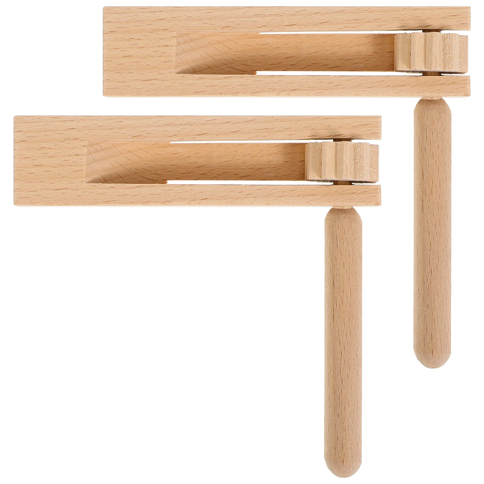 

2 Pcs Soundboard Toy Spinning Toys Wooden Castanet for Children Ratchet Noise Makers Decision Generator Percussion Hand
