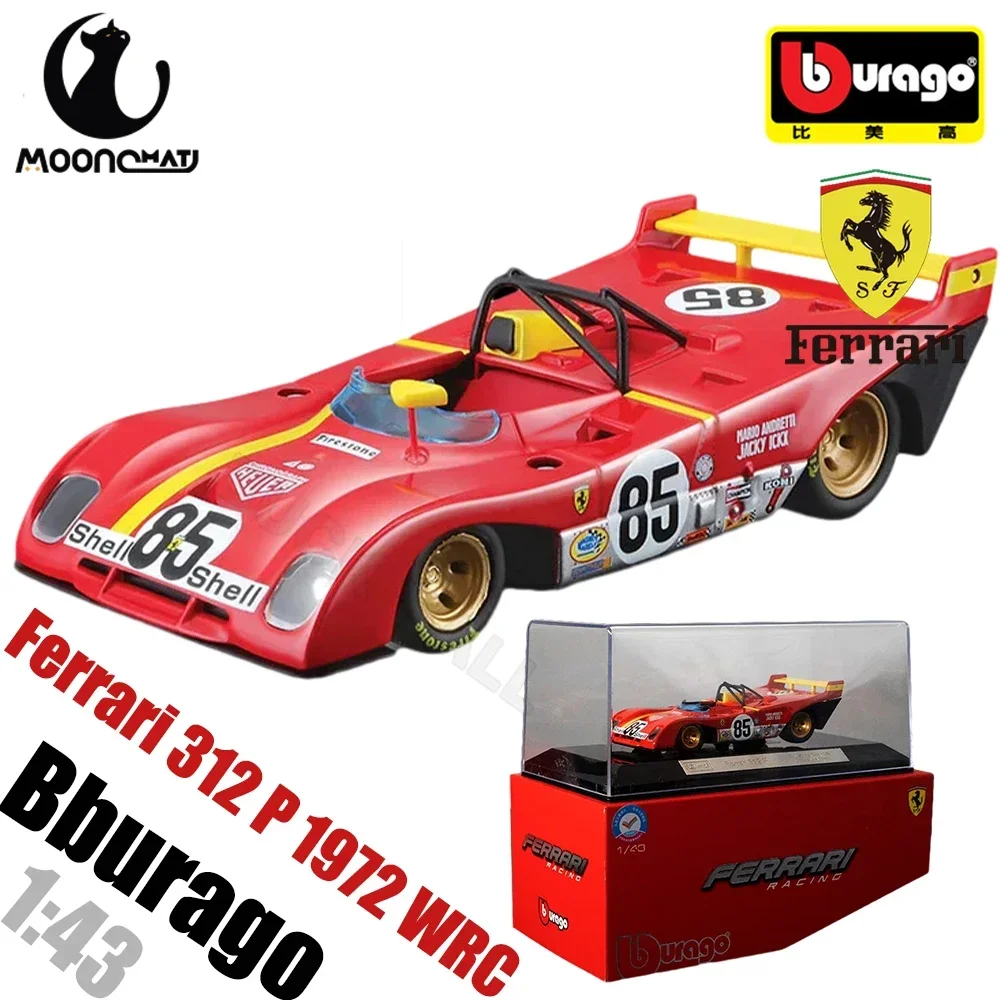 

Bburago 1/43 Ferrari 312 P 1972 WRC Ferrari Car Models Alloy Die-cast Model Sports Car Collection Toy Racing Kid Car Model Gifts