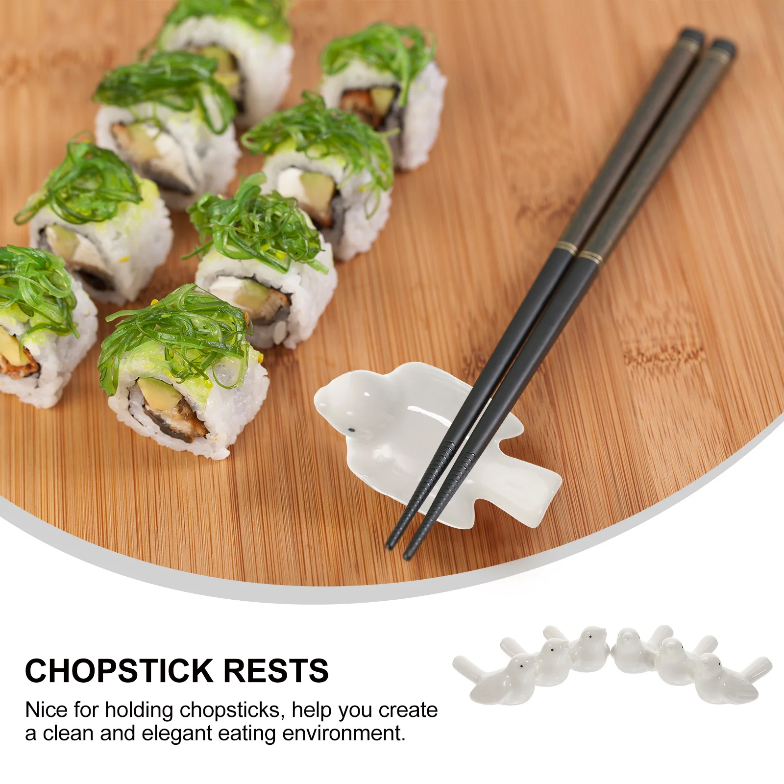 

6Pcs Ceramic Bird Design Chopstick Holders Dining Table Cutlery Rest Kitchen Spoon Holder Table Decor Chopstick Rests
