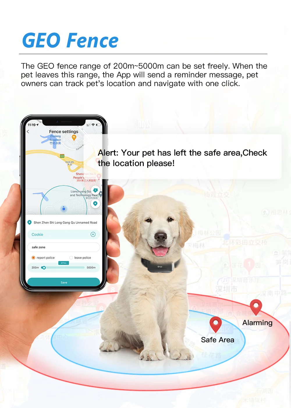Collare localizzatore GPS per animali WiFi 4G Collare localizzatore per cani da caccia Rastreador Collare localizzatore GPS per animali domestici