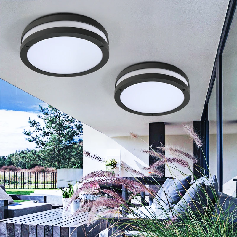 LED Ceiling Light Garden Buildings Lamp 25W External Home Decoration Outdoor Lights Balcony Bathroom Lighting Fixture Aluminum