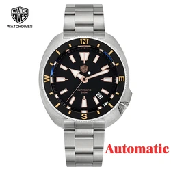 Watchdives Land Tortoisen WD6105 Dive Watch NH35 Automatic AR Sapphire Crystal BGW9 Super Luminous 20ATM Stainless Steel Watch