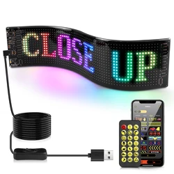 Bluetooth Scrolling Letters Screen Matrix Pixel Led Panel Light Advertising LED Sign DC5V USB Lamp For Car/ Shop