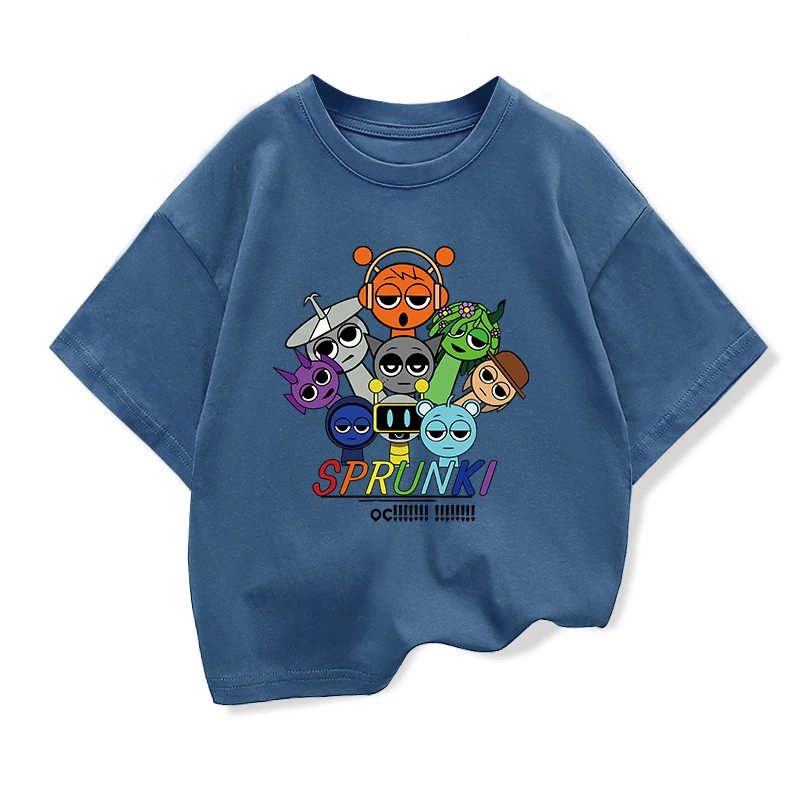 الصيف الأطفال تي شيرتات قصيرة الاكمام Spunki لعبة الرعب Incredibox القمم الكرتون الملابس تيز الفتيات الفتيان الاطفال الملابس القطنية #1