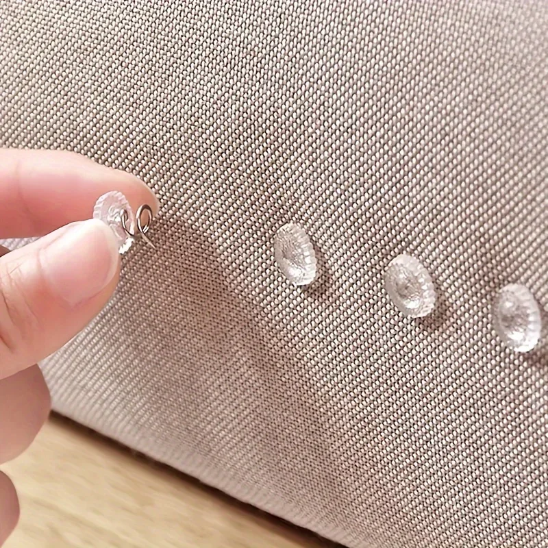 Reusable Transparent Torsion Pins 50Pcs, Anti‑Slip Fastening Clips for Sofa Cushions and Bed Sheet Household Use