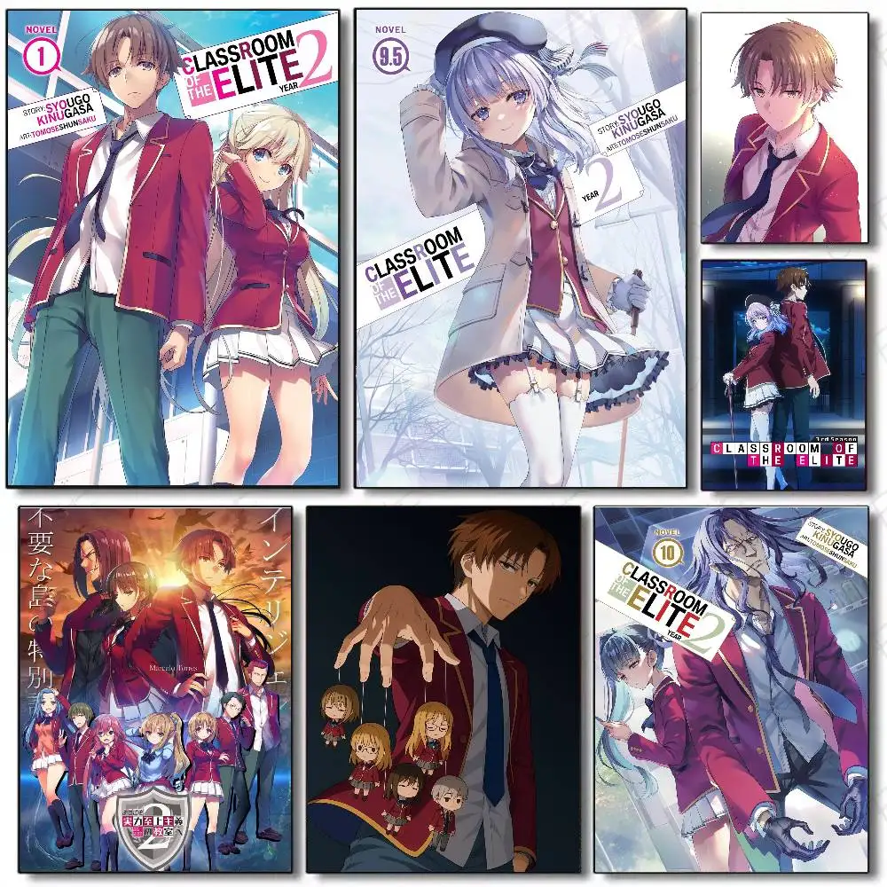 Anime Classroom Of The Elite Poster Art Sticky Wall Waterproof Home Living Room Bedroom Bar Aesthetic Decoration