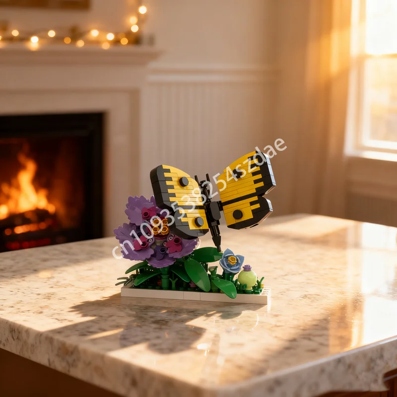 

291pcs MOC Butterfly A Purple Flower Creatored Model Building Blocks Architecture DIY Creative Toy Brick Christmas Gift Kids