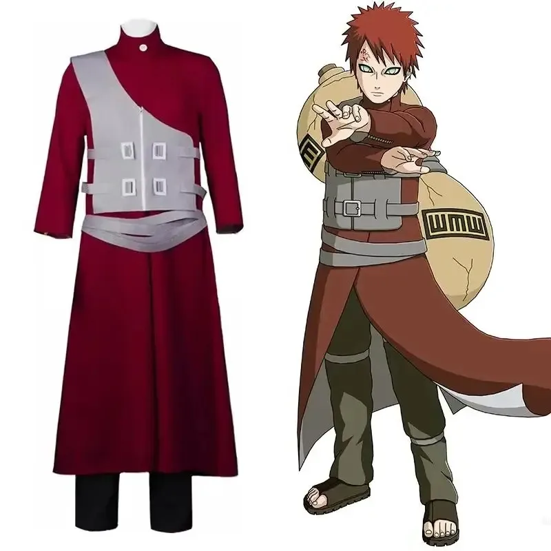 

Men's Japan Anime Cosplay Gaara Costume Suit High-Quality Halloween Party Wear Customizable Size