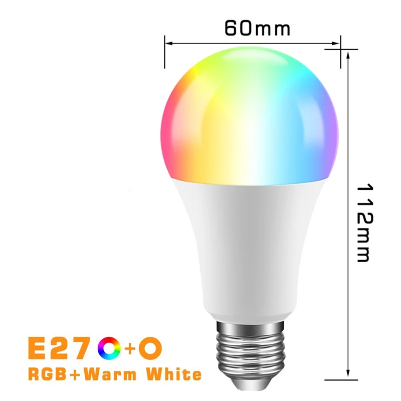 مصابيح كهربائية ذكية واي فاي LED لمبة 9 واط RGB التحكم الصوتي واي فاي لمبات ذكية تعمل مع Homekit Alexa Google Home