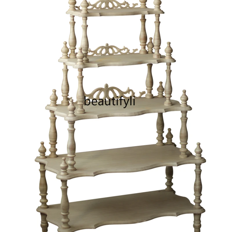 

CXH French Decoration American Flower Stand Bookshelf Shelf Shelf Bed & Breakfast Furniture Decoration