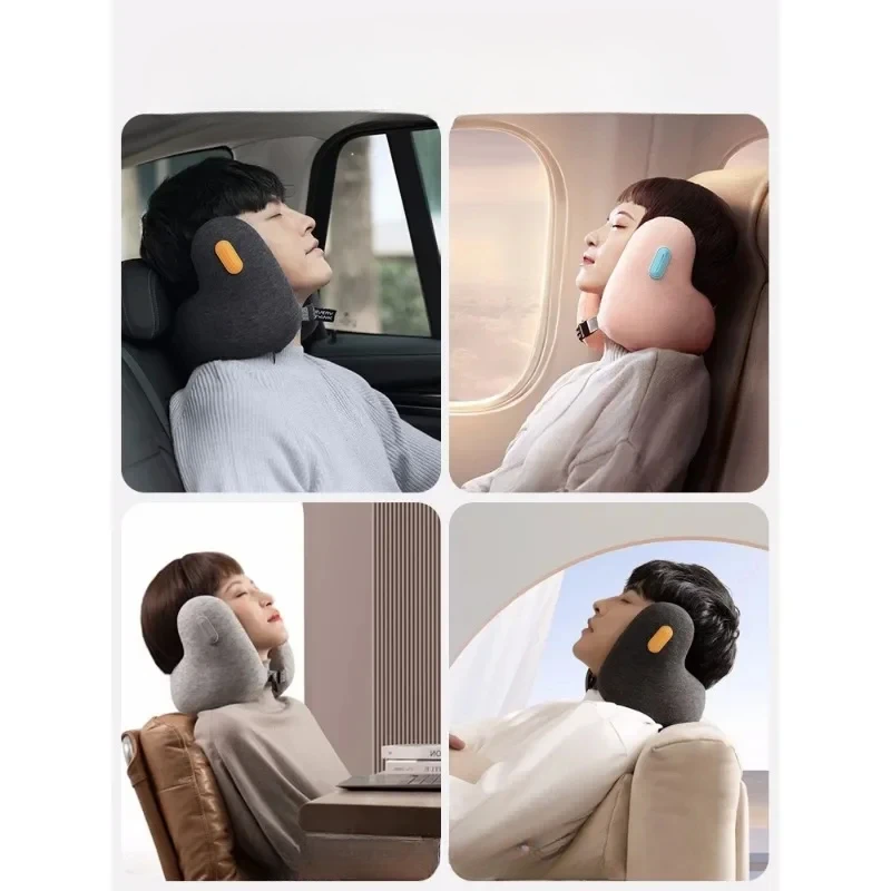 

Neck protection and noise reduction pillow airplane U-shaped pillow travel headrest non crooked neck memory cotton portable nap