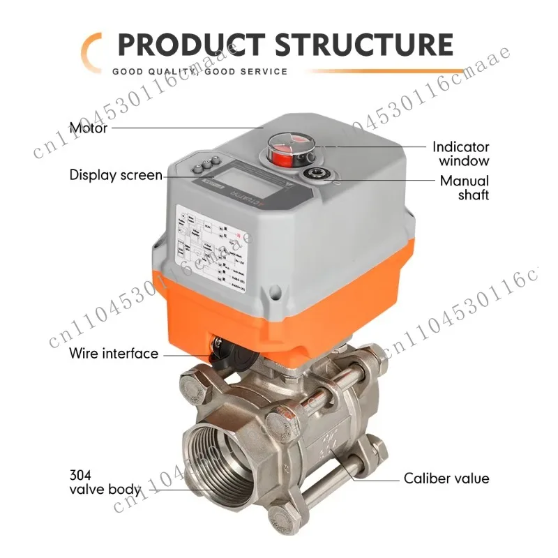 230V 2 Way Brass Motorized Zone Valve 86 Bar High Static Pressure Electric Ball CE Certified Water HVAC Fan Coil Unit